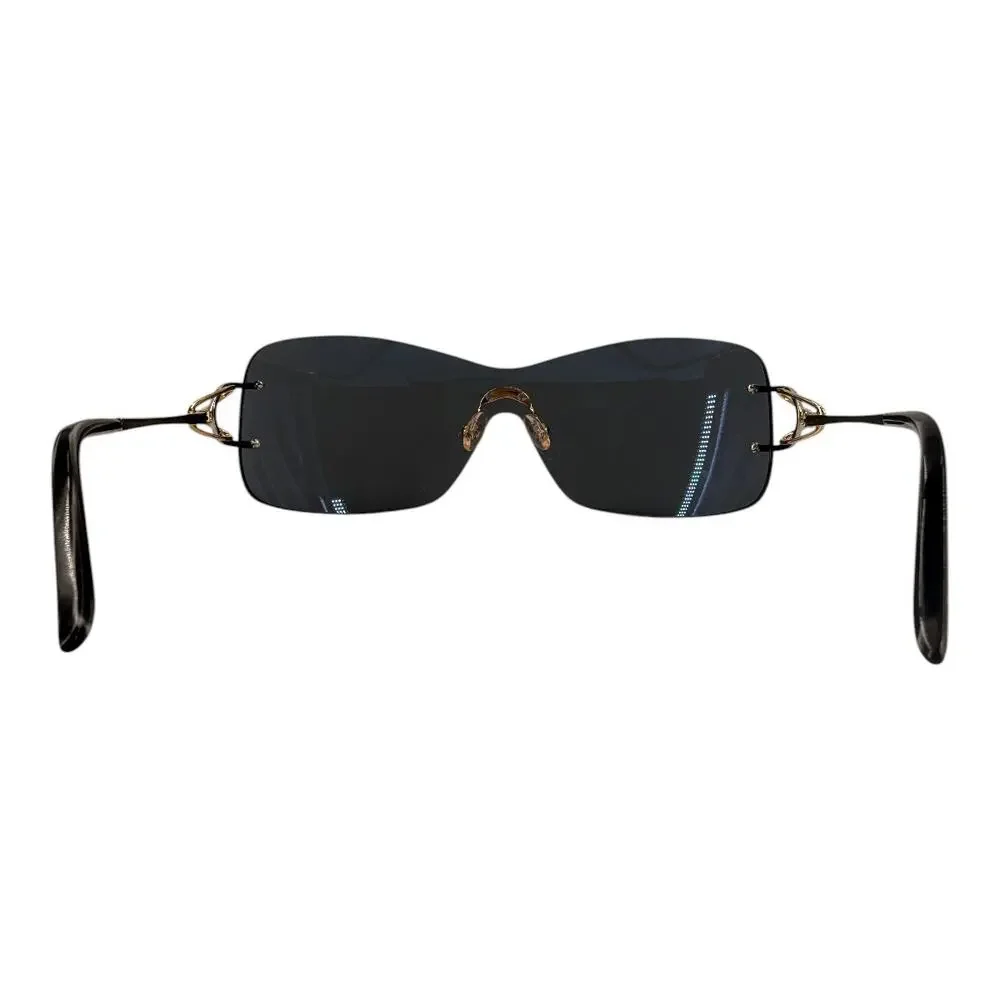 Fred Lunettes Volute Solaire 101 Rimless Shield Sunglasses Two Tone Women's